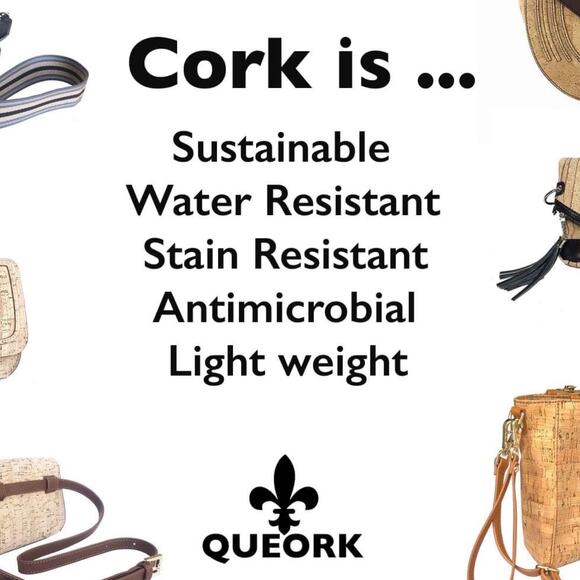 NEW Queork iPhone XS Max Wallet Cell Phone Case Cork Folio Wristlet Strap Vegan - Picture 6 of 6